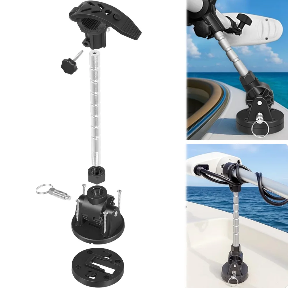 

Electric Steer Trolling Motor Stabilizer Mount Support for MinnKota Terrova Riptide Ulterra PowerDrive More Low-Profile Base wit