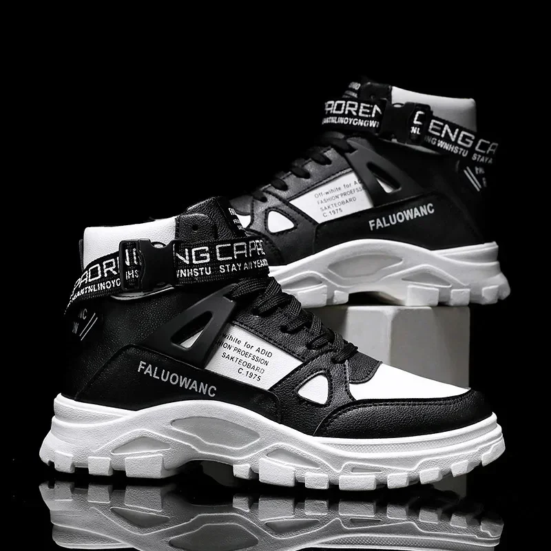 

Модные мужские полусапоги, осенне-зимние модные легкие удобные нескользящие туфли на плоской подошве, баскетбольная спортивная повседневная обувь