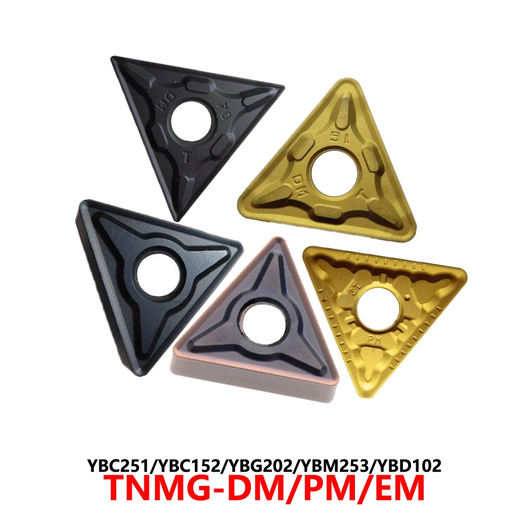 

Original TNMG160404 TNMG160408 TNMG160412 DM EM PM YBC251 YBC252 YBG202 YBM253 YBD152 Carbide Inserts CNC TNMG 1604 Tools Blades