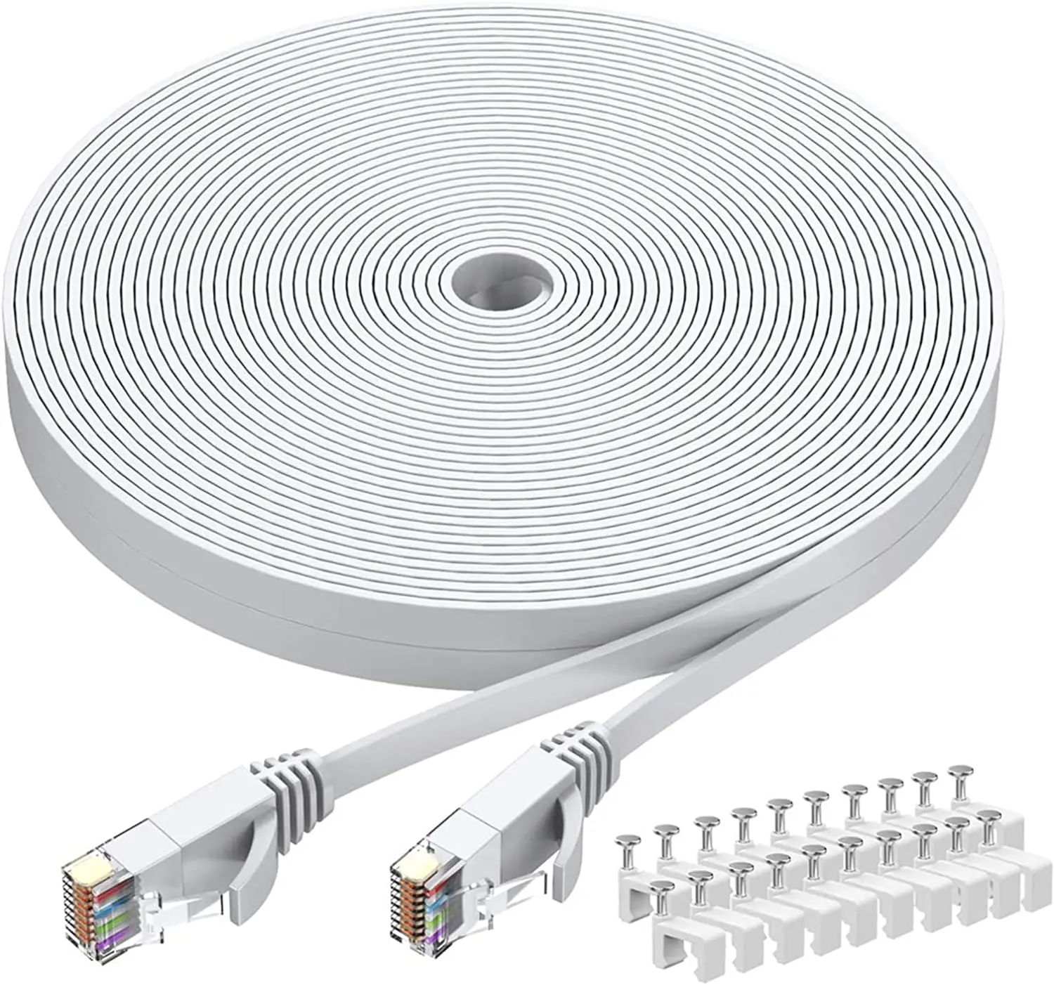 Cat6-Ethernet-Kabel, flach, RJ45, Computer, Internet, LAN, Netzwerk, Ethernet-Patchkabel, Ethernet-Kabel, Cat 6 – Detail 2