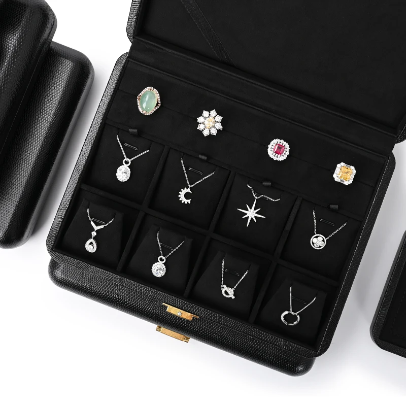 Oirlv PU Leather Gift Boxes Ring Earrings Pendant Necklace Pendant Display For Counter Showcase Portable Jewelry Storage Box