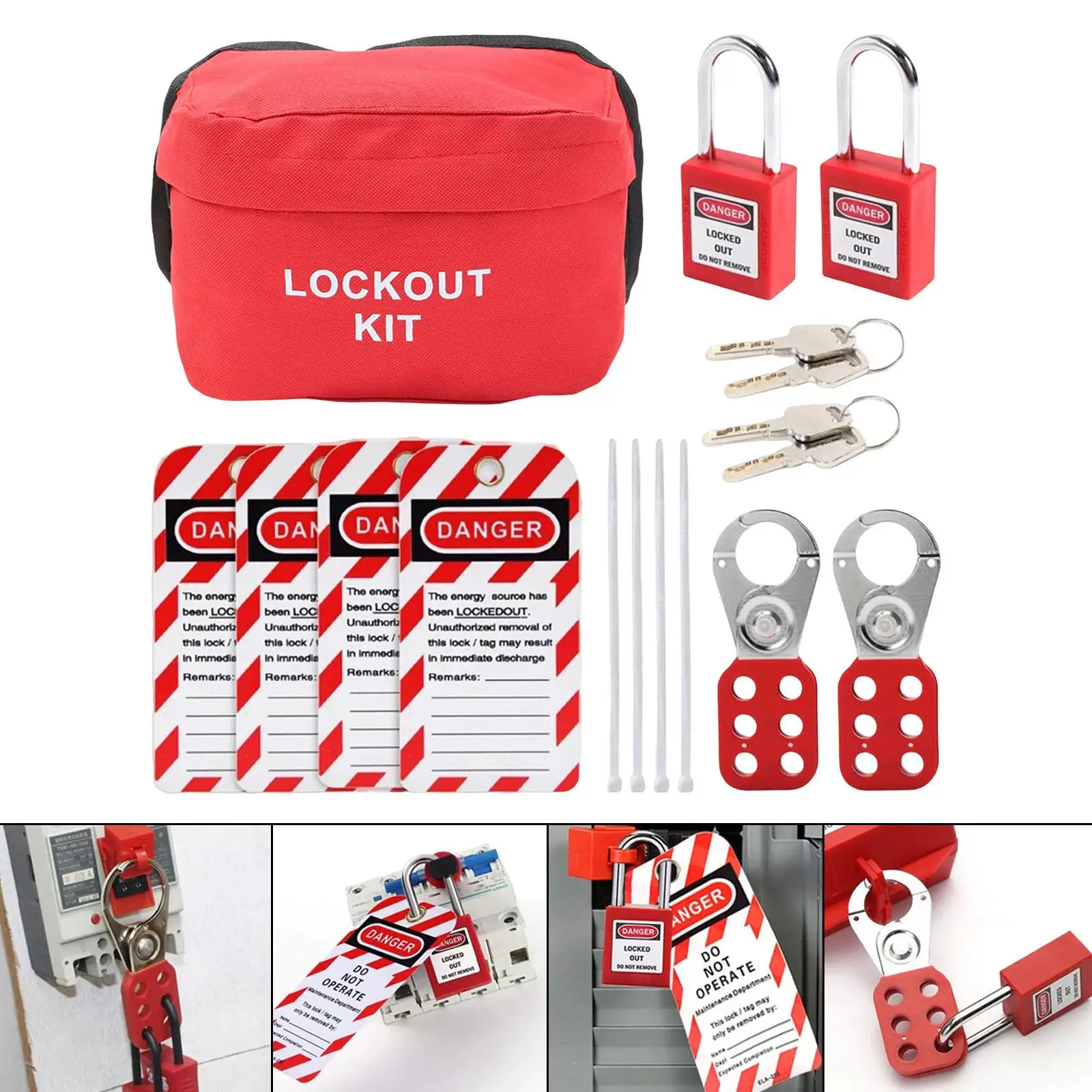 Heavy Duty Circuit Breaker Lockout Tags Lockout Padlocks for Industrial