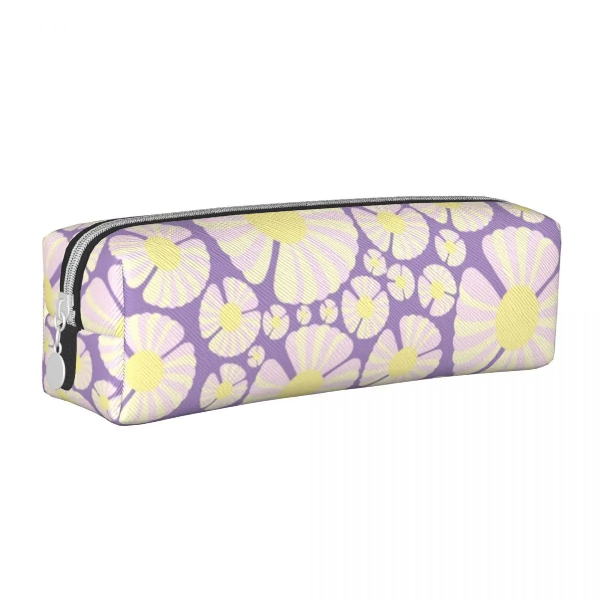 Happy Daisy Pencil Cases Flower Floral Pen Bag Girls Boys Big Capacity School Supplies Cosmetic Pencil Pouch