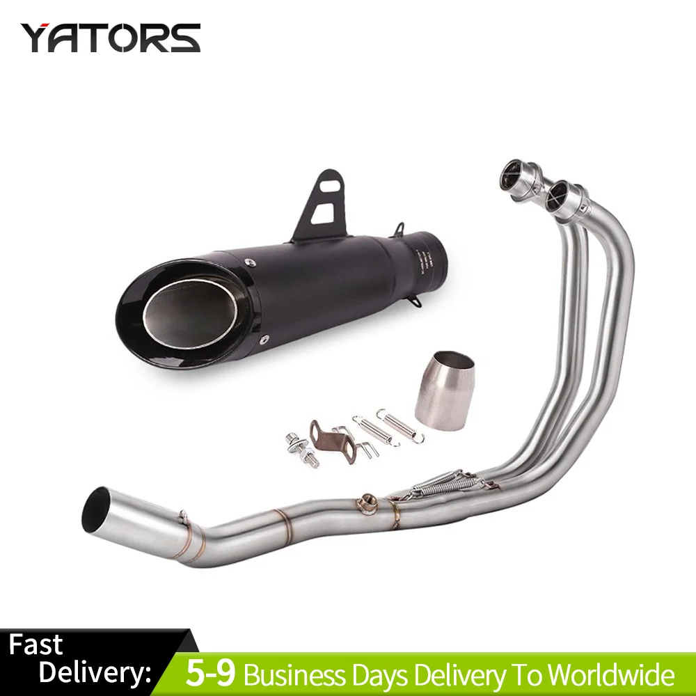 

Exhaust System Muffler Header Tips Pipe Set Fits Yamaha YZF R3 MT-03 2014-2024 Exhausts Pipes