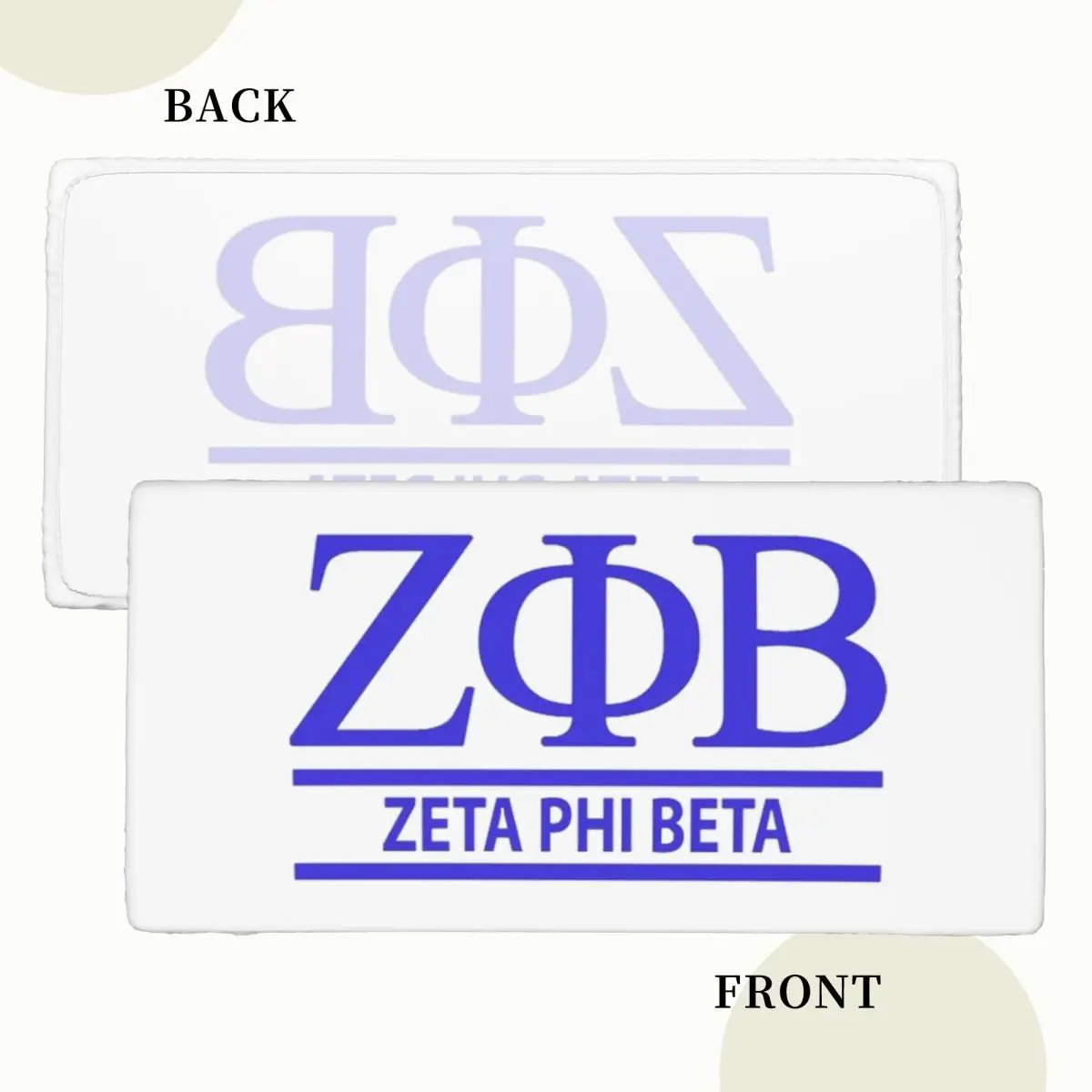 Zeta Phi Beta Greek Letter 1920 ZOB Custom Rectangular Tablecloth Waterproof Table Cover for Festival Decorations Table Cloth