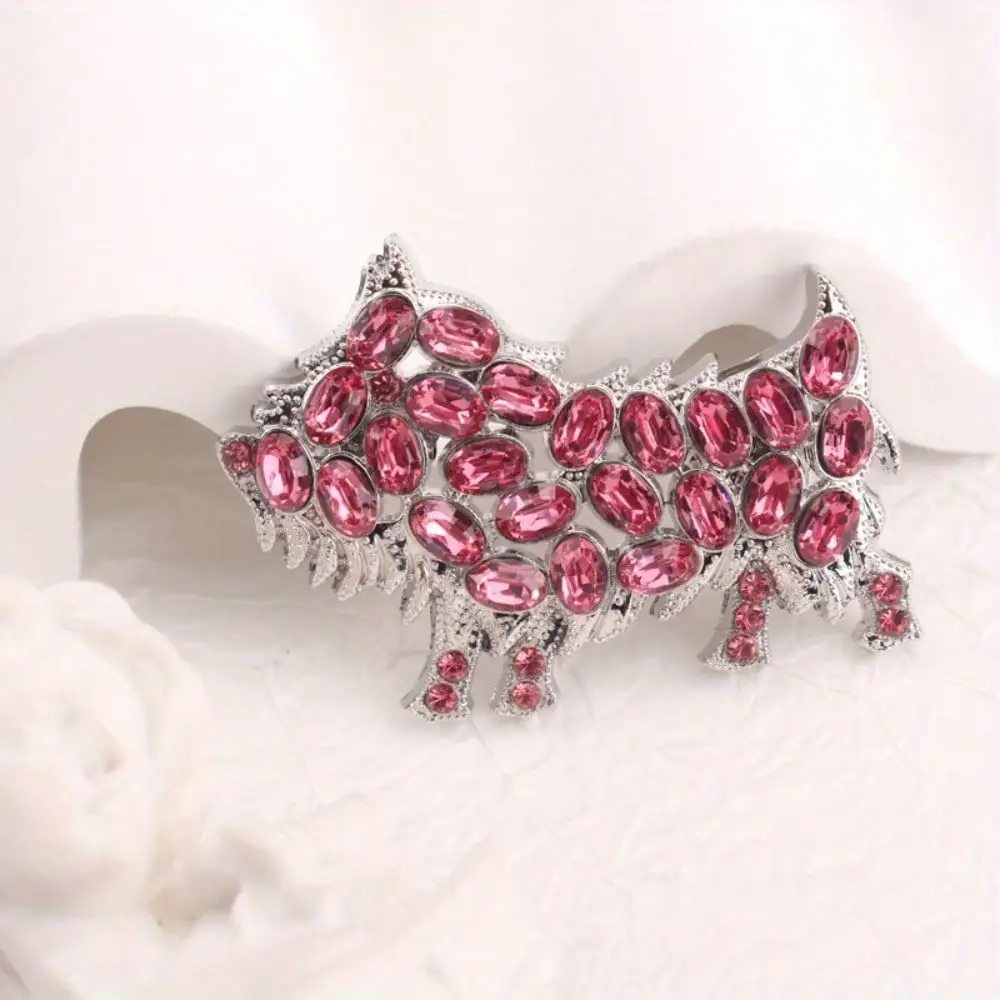 Kristall-Schwein-Brosche für Frauen, niedliche Tier-Emaille-Anstecknadel mit Diamanteinlage, einzigartiges Geschenk für Mantel, Tasche, Dekoration, Geburtstagsschmuck