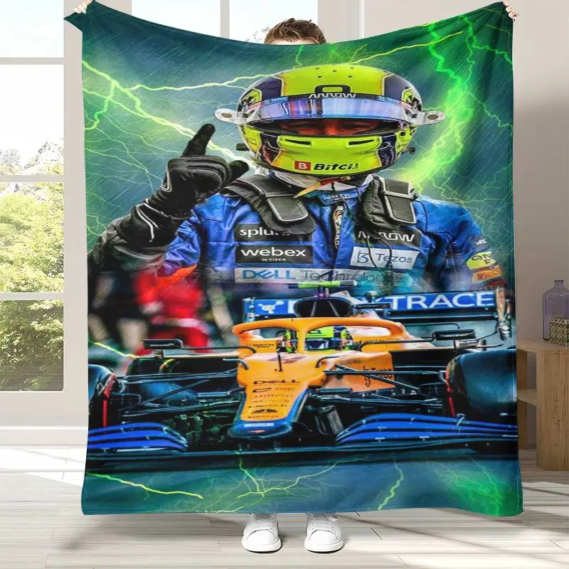 Fashion Landos Norris Racer Soft Flannel Throw Blanket,Cozy Warm Blanket for Bed,Sofa,Living Room,Picnic,Camping,Home Decor,Gift