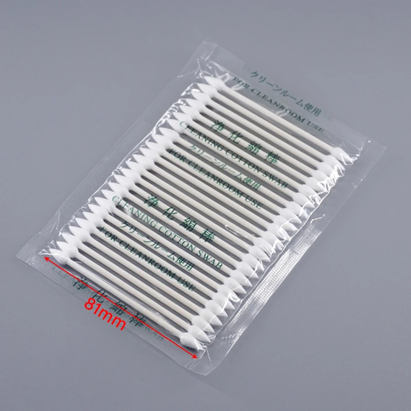 50/100pcs ฝุ่นฟรีทําความสะอาด Swab ผ้าฝ้ายหูฟังพอร์ตชาร์จอุปกรณ์เสริม