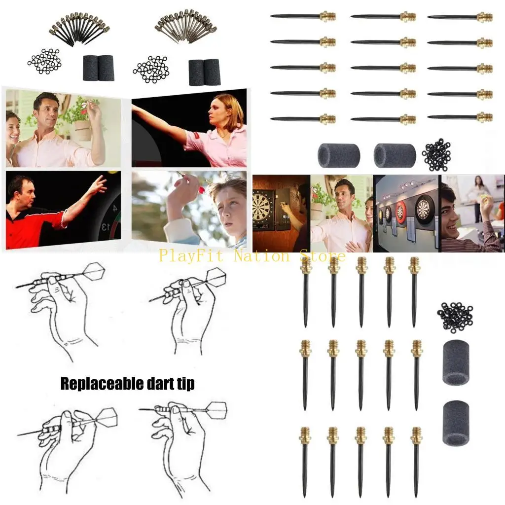 

242f 15pcs Металлические дротики Наконечные дрэты заменяемые дротики