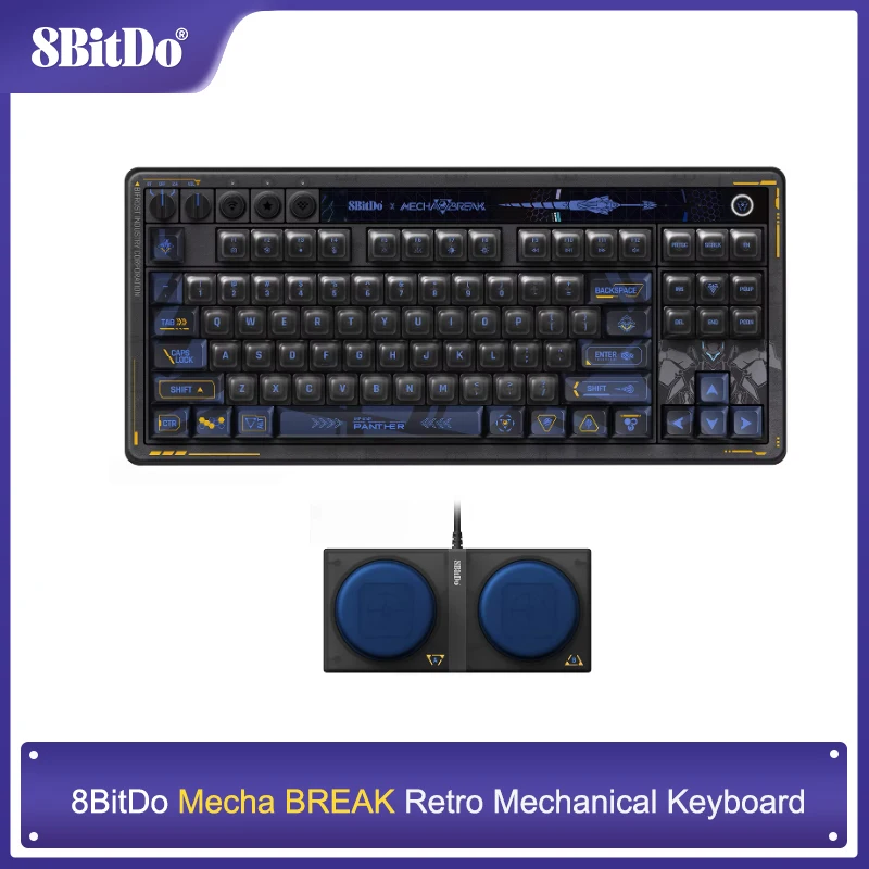 8BitDo Retro 87 Mechanical Keyboard - MechaBREAK, Bluetooth/2.4G/USB-C Hot Swappable Gaming Keyboard for Windows Android