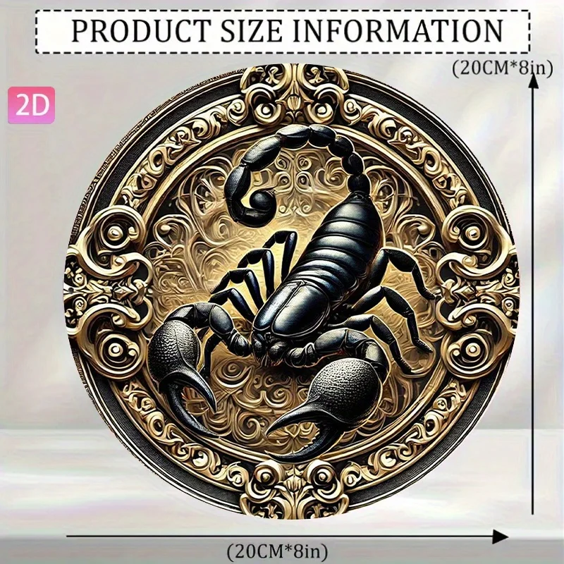 Scorpio Wall Decor Aluminum Retro Art Zodiac Sign Durable Indoor Outdoor Home Garden Decor