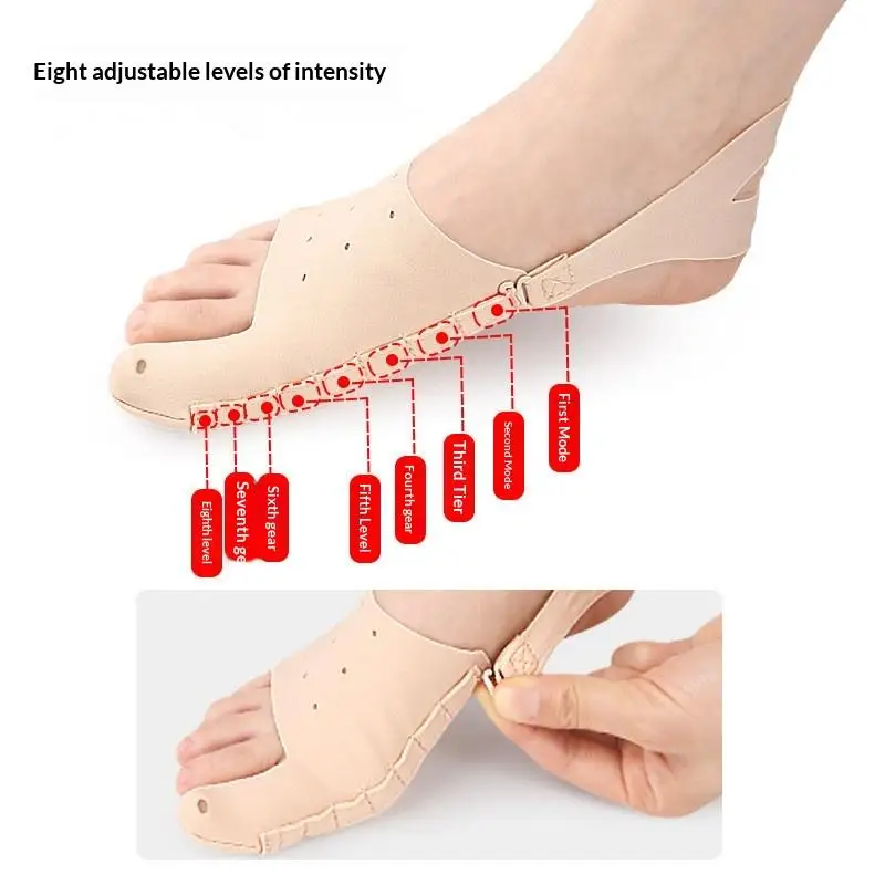 1pc Adjustable Hallux Valgus Sleeve Spacer Separator Toe Corrector Fabric Bunion Corrector Breathable Sports Bunion Sock Running
