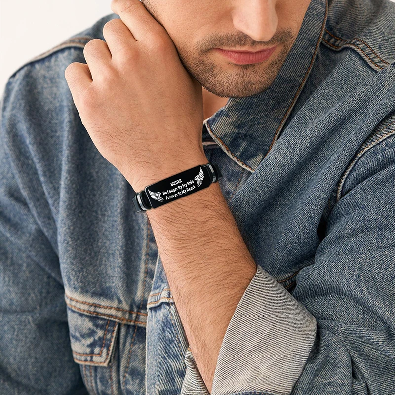 Customized Photo Text Bracelet, Personalized Silicone Wristband