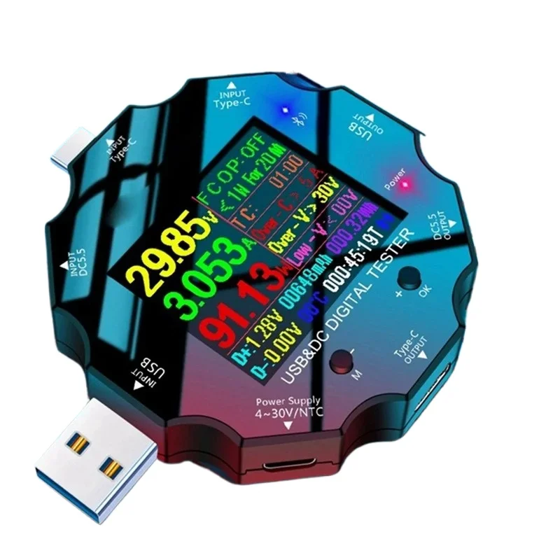 

WiFi Digital USB Tester Type-C PD Fast Charging Voltage Current Meter Detector