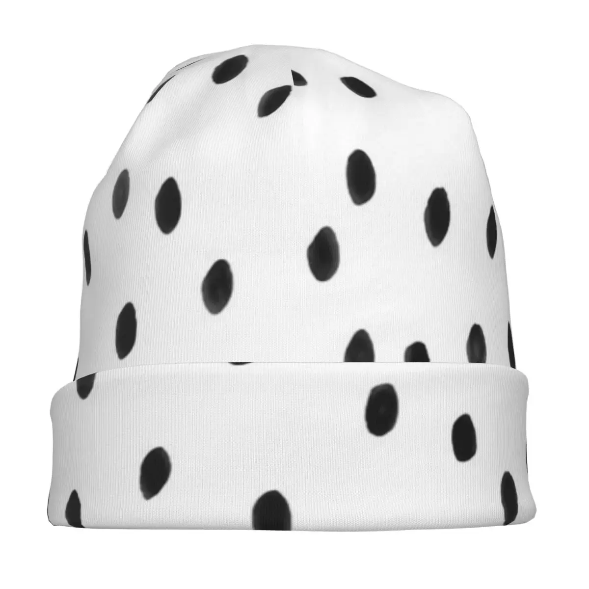 Dalmatian Polka Dot Spots Pattern Warm Knitted Cap Fashion Bonnet Hat Autumn Winter Outdoor Beanies Hats for Men Women Adult