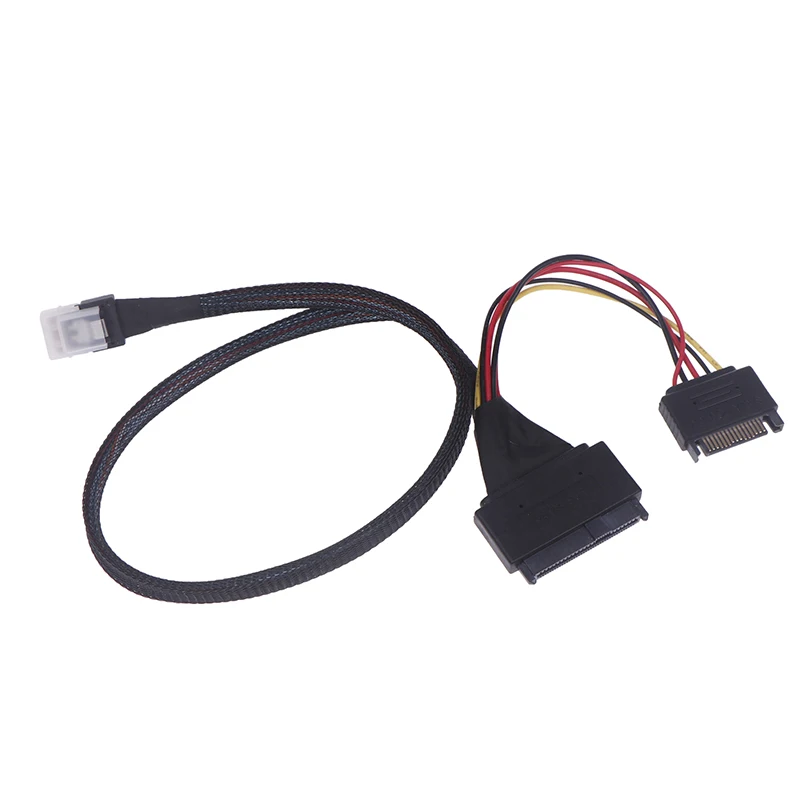 1PC DIY Accessories PCIe 4.0 SlimSAS 4i SFF-8654 To U. 2 U.3 SFF-8639 SSD Connection Cable Available In 0.5m