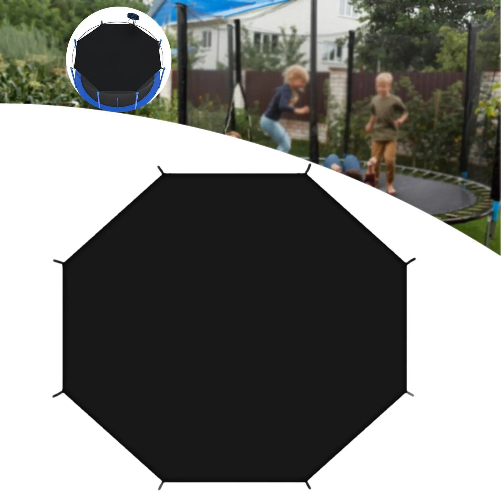 

Trampoline Shade Cover Trampolines Canopy for 16ft 8 Poles Easy to Install Tearproof Sun Protection Cover Trampoline Awning