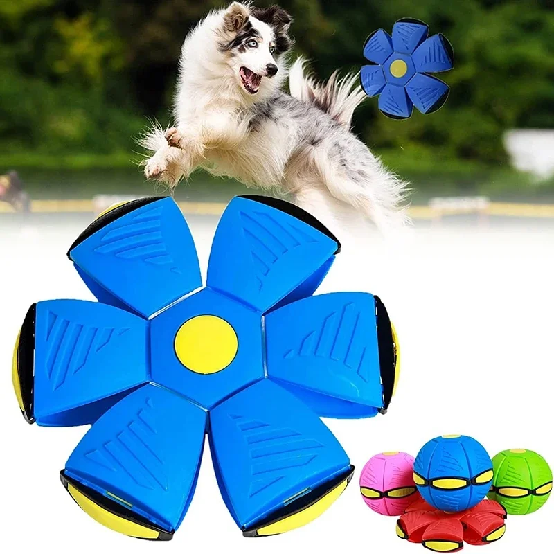 Juguete mágico y divertido para perros, platillo volador para entrenamiento de perros al aire libre, Pelota de platillo futurista, accesorios para mascotas