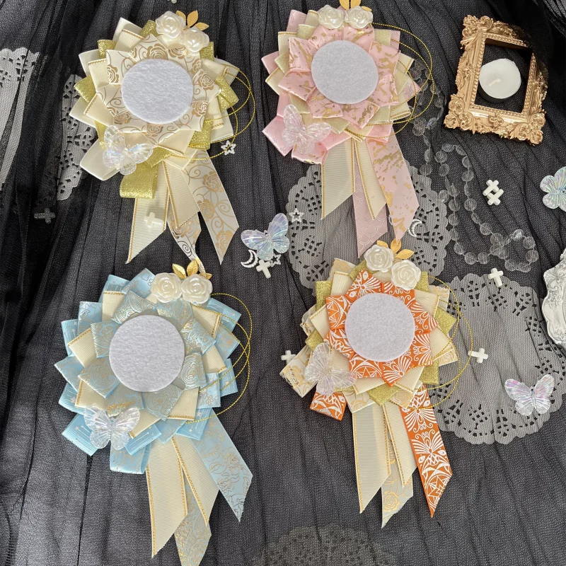 Handmade Rosettes,Badge Display Holder,Ita Backpack To Display, Award Ribbon,Ita Bag Accessories,Lolita Decoratio