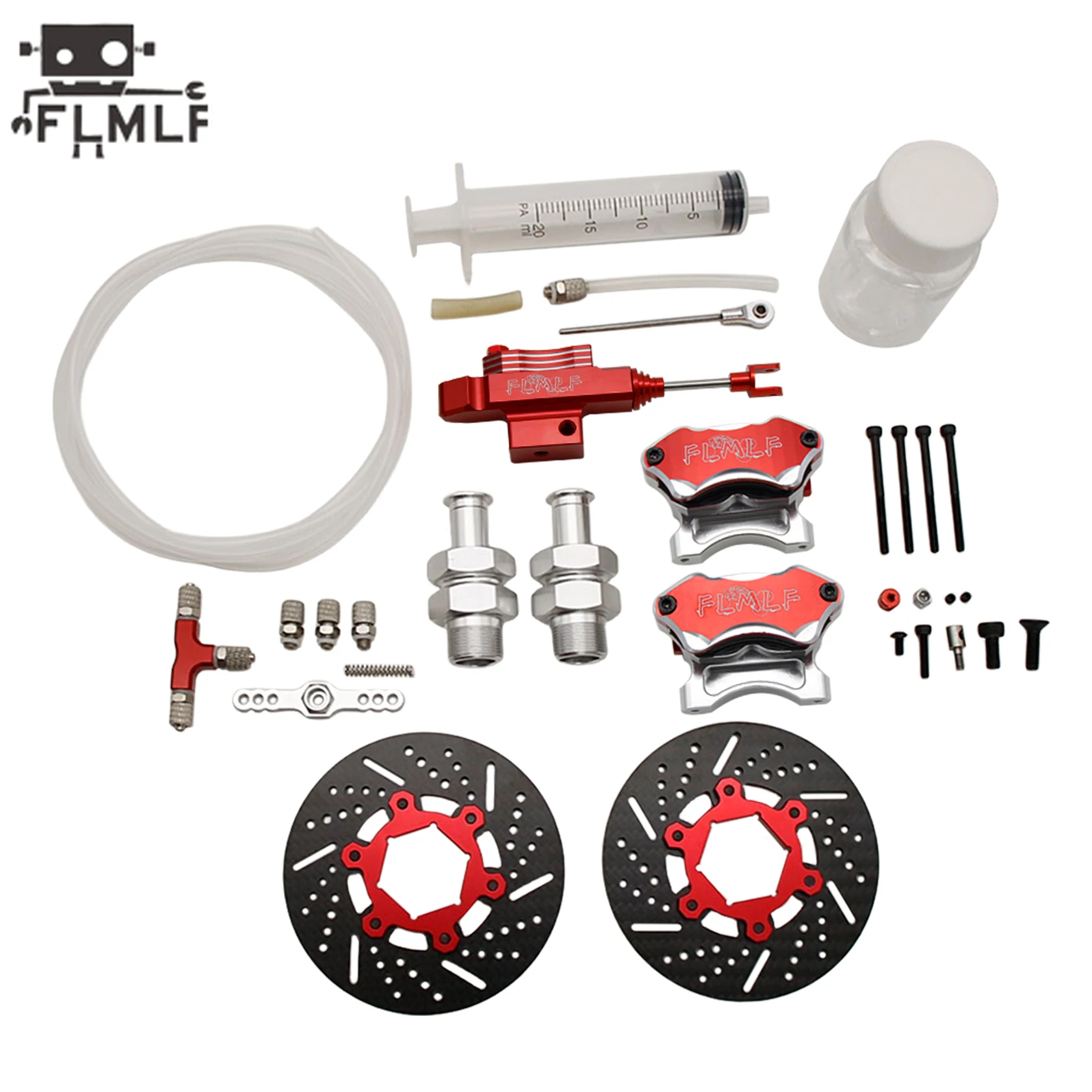 Rc Car Front Wheel Hydraulic Brake System Set or Accessory for 1/5 HPI ROFUN BAHA ROVAN KM BAJA 5B 5T 5SC SS Truck Parts