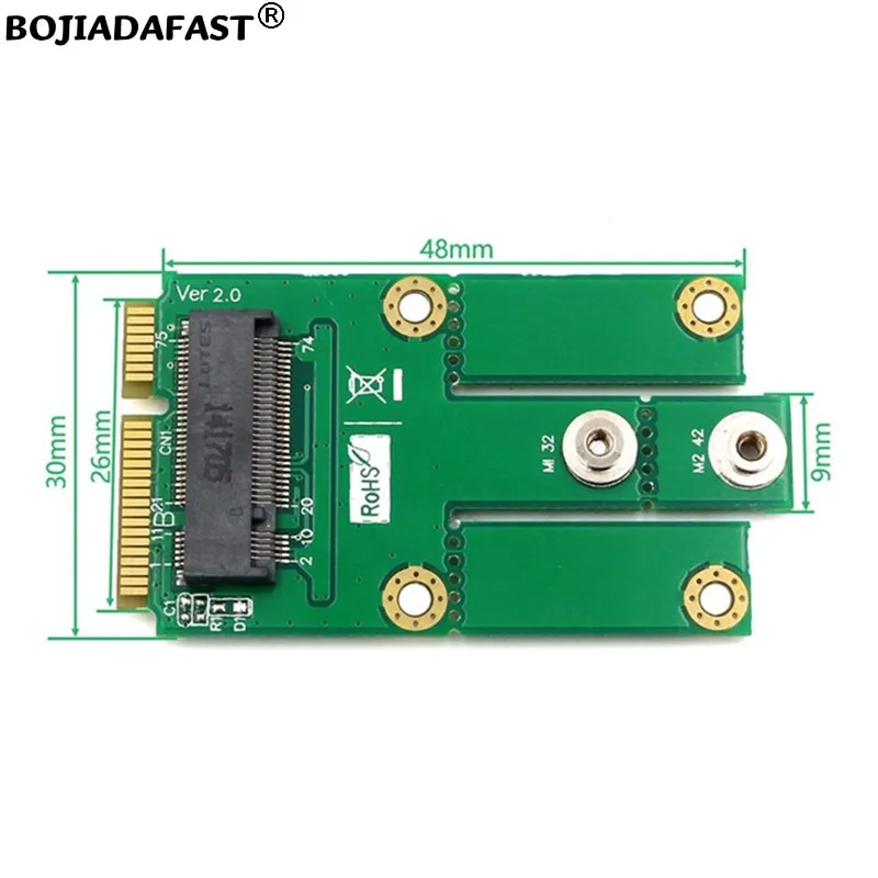 Mini PCI-E 52Pin MPCIe to M.2 NGFF B-Key Wireless Adapter Card With SIM Slot for GSM 3G 4G LTE WWAN Modem Module