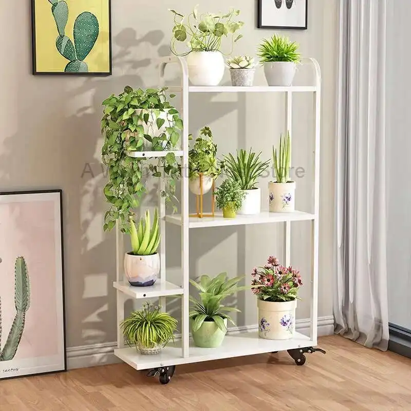 

Minimalist Aesthetics Flower Pot Designer Decoration Unique Plant Display Shelf Living Room Balcony Porta Piante Furniture