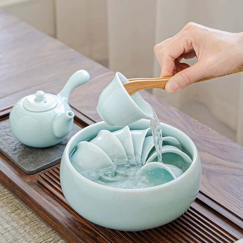 Modern Afternoon Tea Sets Mate Cups Container Chinese Tea Pot Sets Gaiwan Porcelain Conjunto De Xicaras Coffee Accessories 6