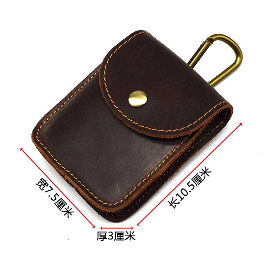 Leather Waist Packs Men Cigarette Case Belt Loops Waist Hanged Foldable Eyeglasses Bag  New