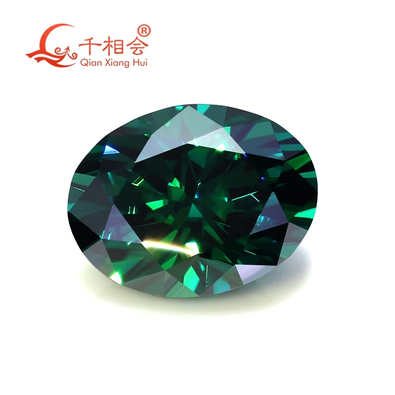 0.5-6ct Dark green color oval shape dia mond cut Moissanite loose stone for jewelry making