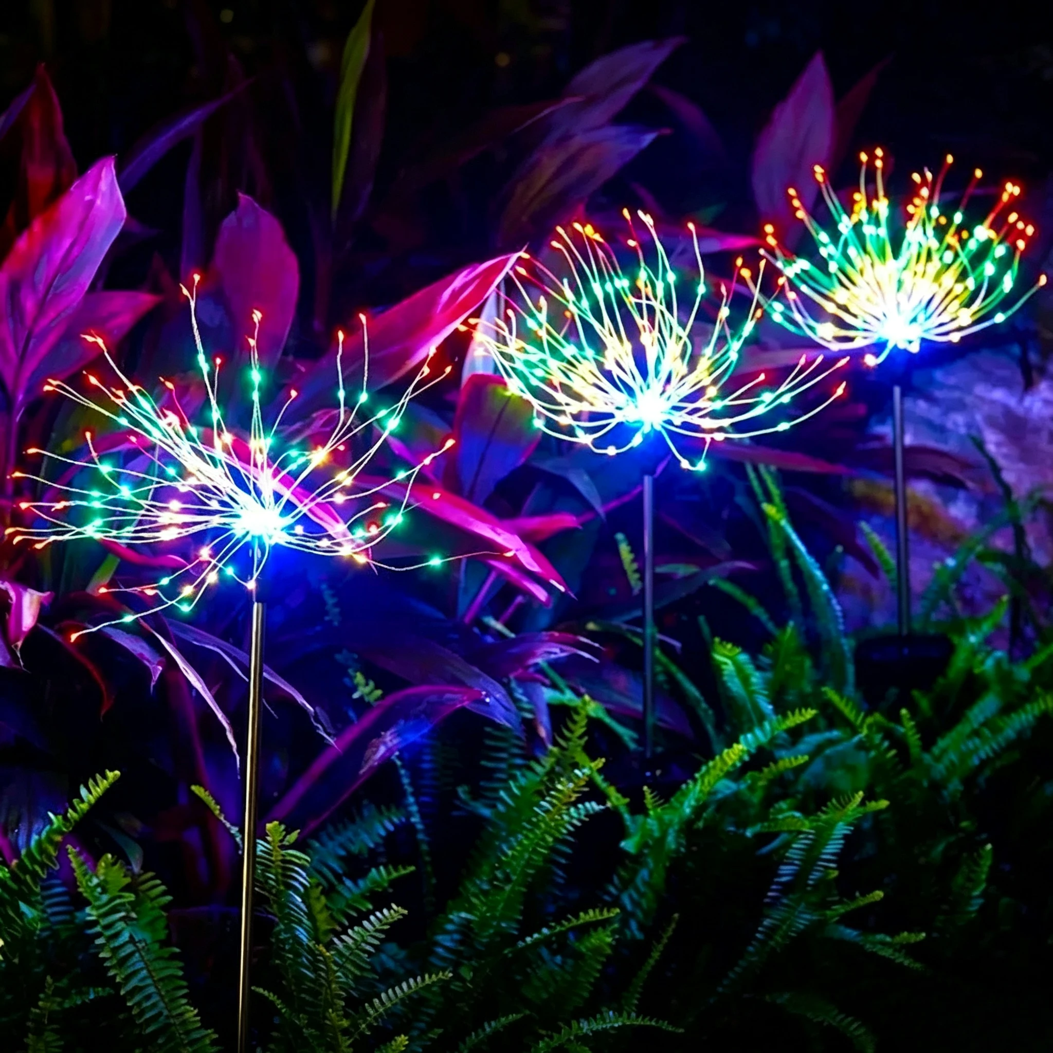 Outdoor LED Solar Firework Light Garden Decoration Fairy Waterproof Dandelion Lawn Lamp for Garden Landscape Lawn Decoration