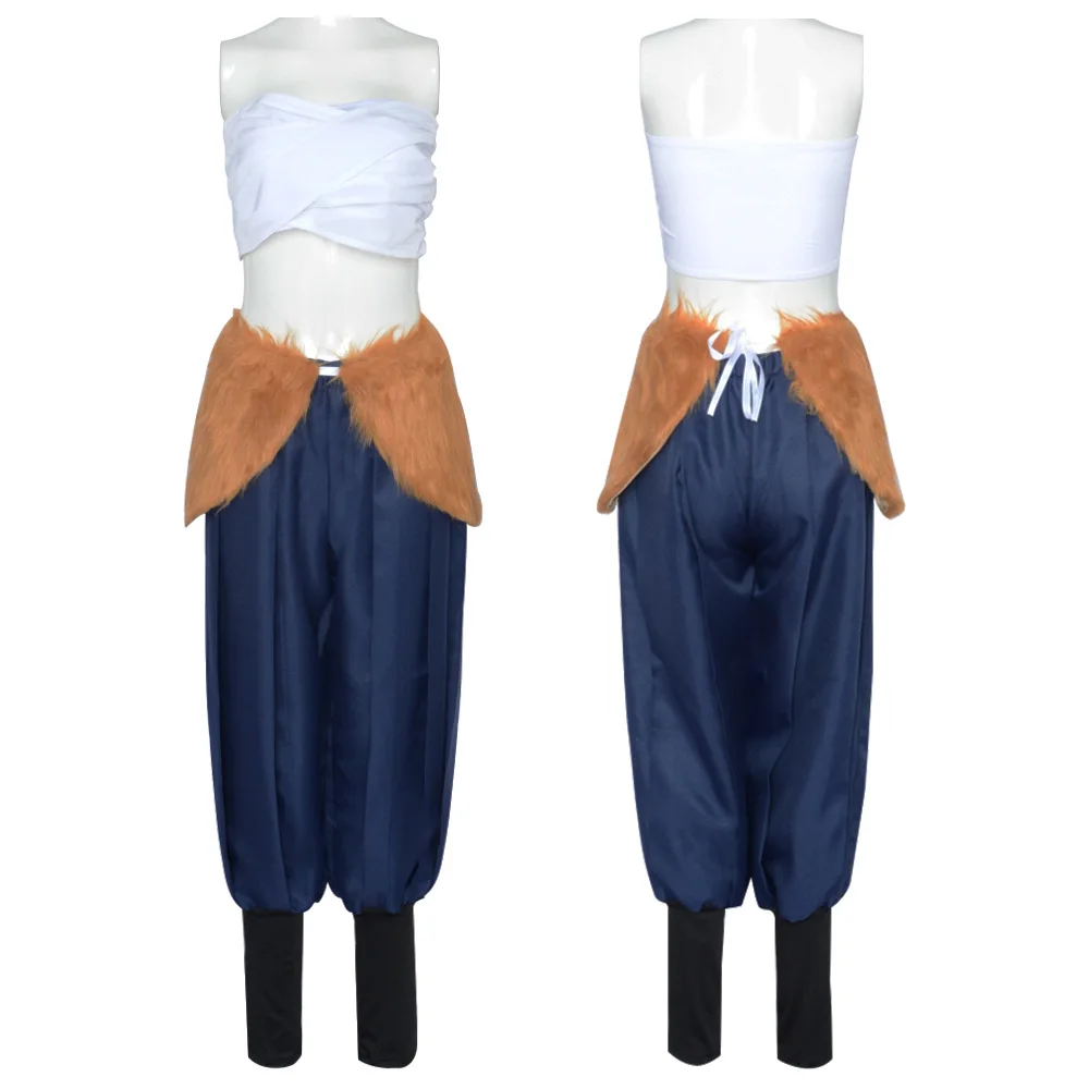 

WENAM Women's Inosuke Cosplay Female Costume Tube Top Pants Apron Adult Halloween Masquerade Birthday Party Costumes