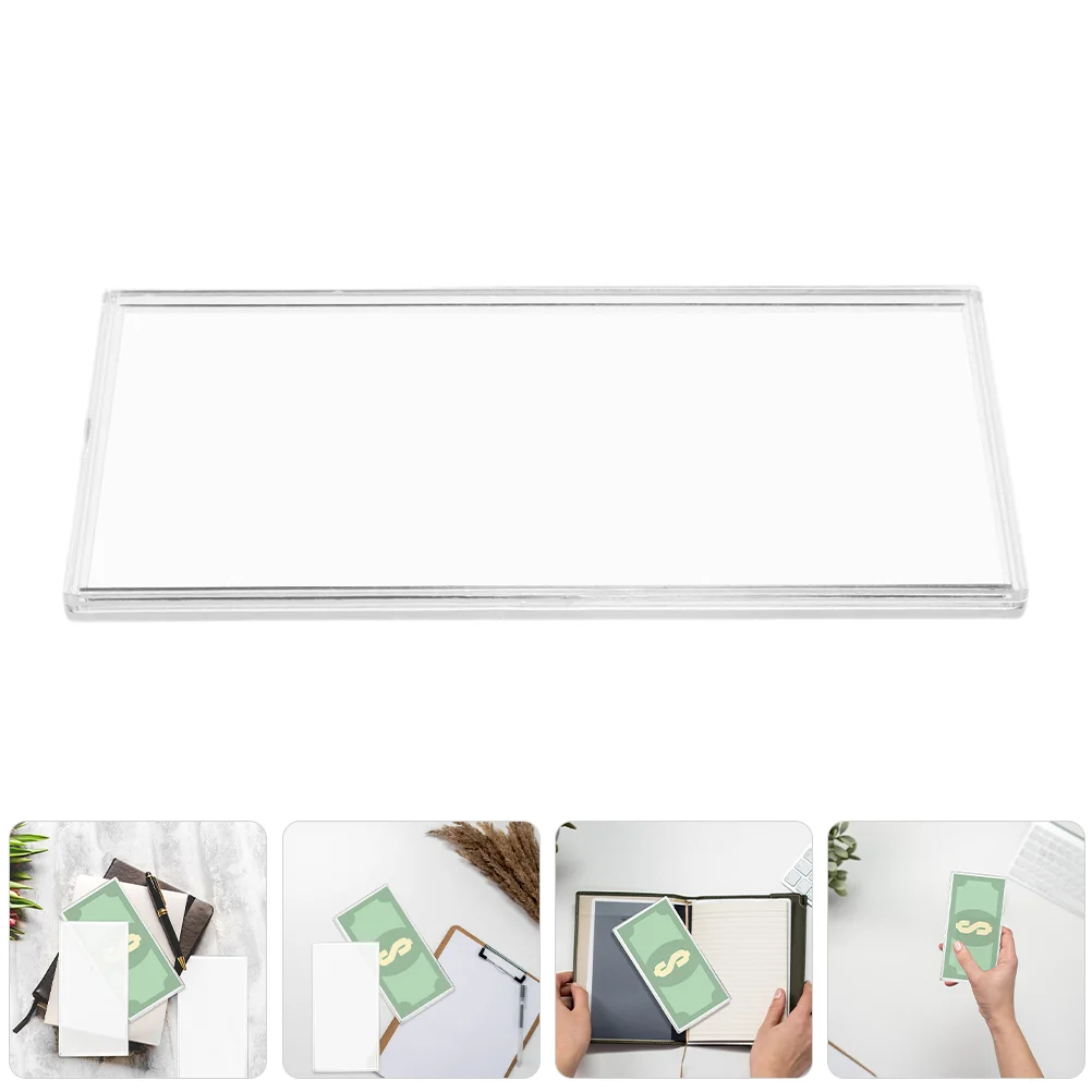 

8 Pcs Banknote Collection Box Currency Album Bills Display Case Clear Sleeve Coin Protective Holder Commemorative for Showcase