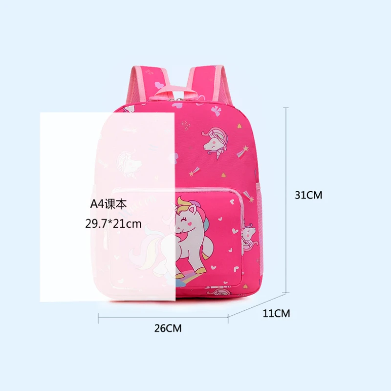 Children's Backpack Cute Cartoon Unicorn Girl Backpack Ultralight Kindergarten Schoolbag Pink Princess Bag Back-to-school Gift