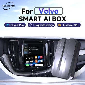 2025 HEYINCAR תיבת AI חכמה אלחוטית Android Auto CarPlay מתאם עבור Volvo XC40 XC60 XC90 S60 S90 V40 עבור Netflix עבור YouTube TV