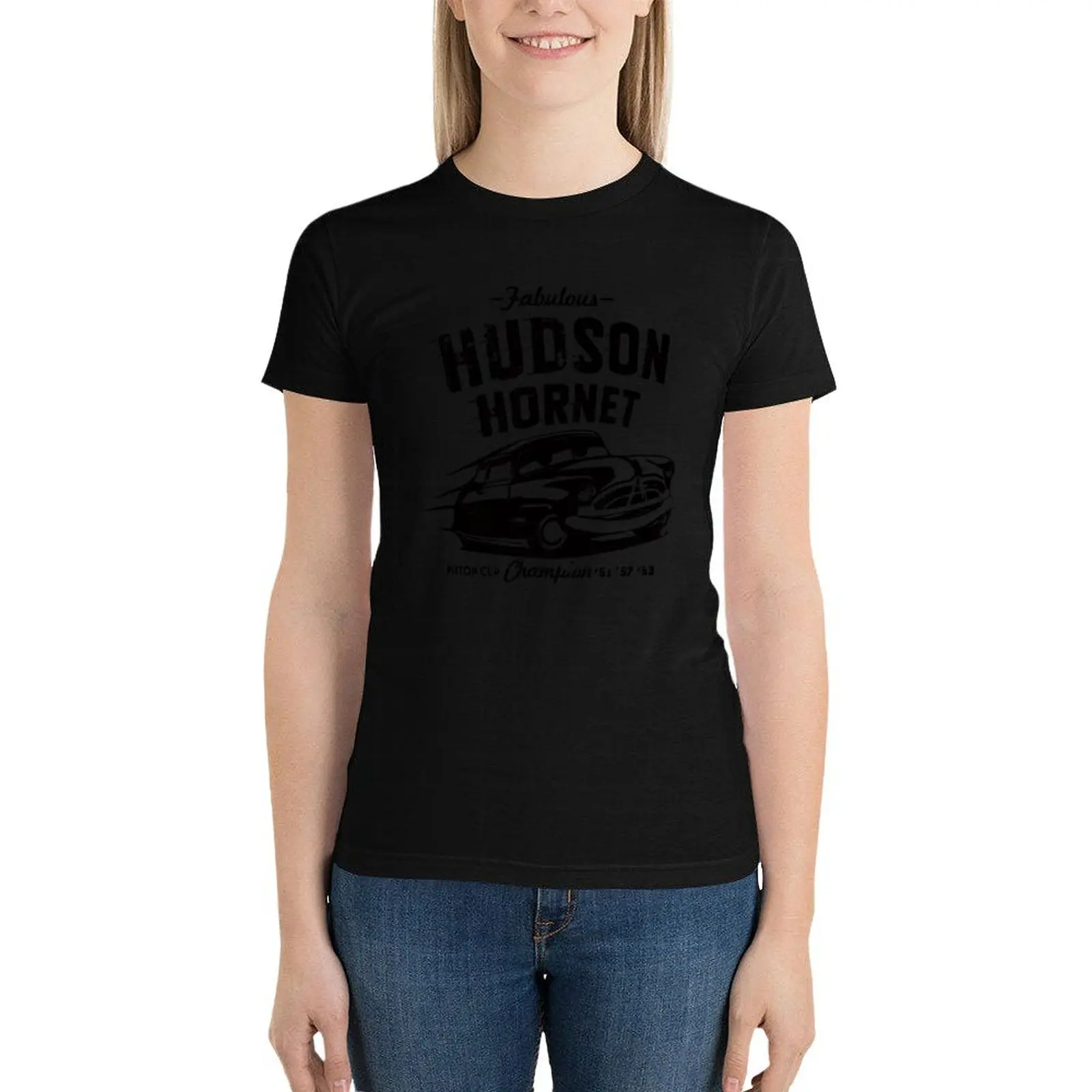 Autos Hudson Hornet Kolben Cup Champion T-Shirt ästhetische Kleidung Dame Kleidung Kleidung für Frauen