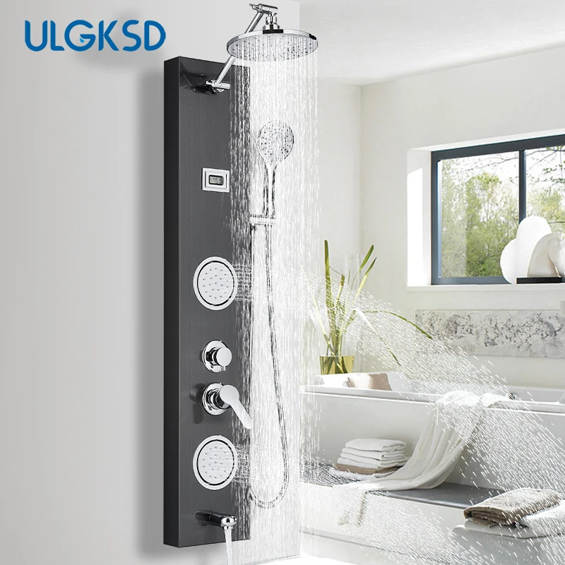 

Дождевая душевая панель, смеситель для спа массажа тела, струйный смеситель, система с душевой панелью, колонка для ванны, смеситель для ванной комнаты