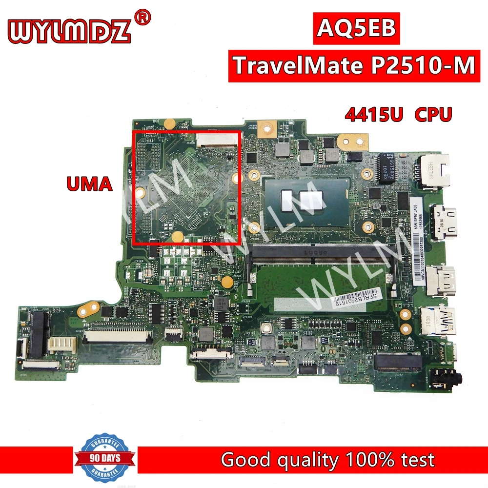 

AQ5EB с 4415U CPU 4GB-RAM материнская плата для ноутбука для Acer TravelMate TMP2410-M / TMP2510-M материнская плата для ноутбука