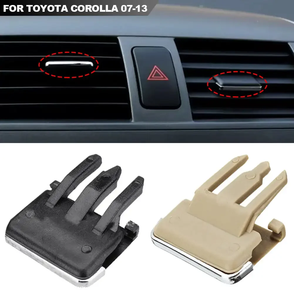 2pcs Black Car Air Conditioning Vent Louvre Blade Adjust Slice Clips Replacement Parts Car Accessories Fit for Toyota Corolla