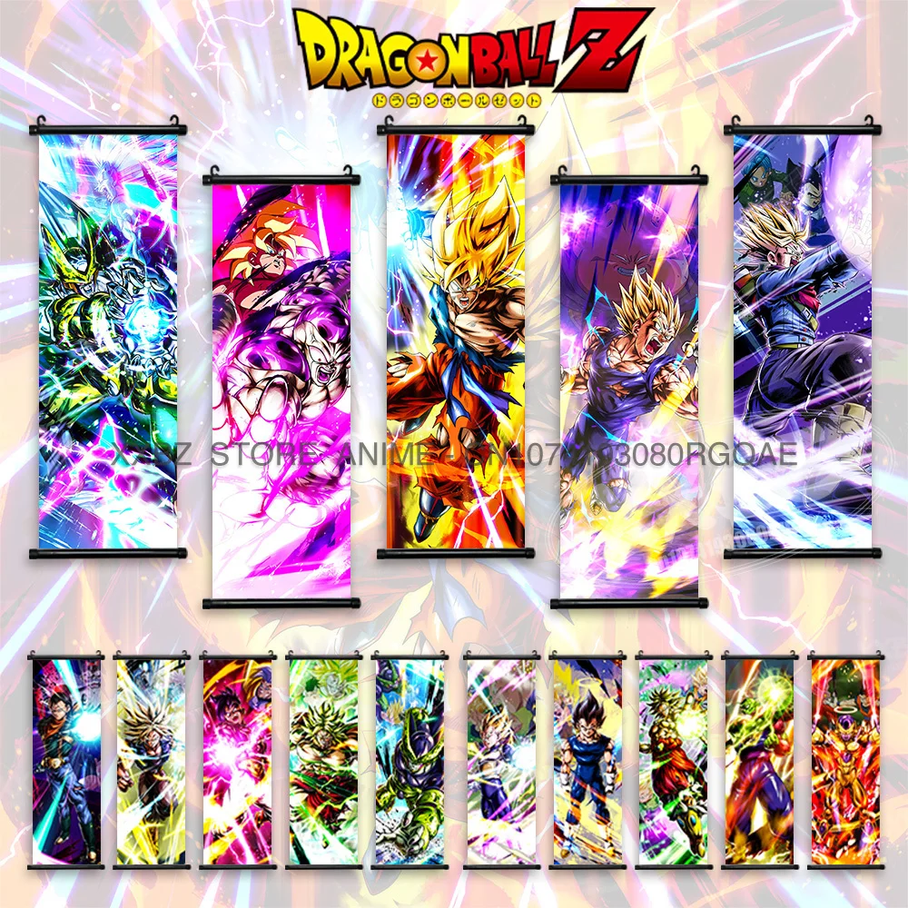 

Dragon Ball Z Scrolls Picture Majin Buu Home Decoration Spice Wall Art Gogeta Hanging Painting Vegetto Posters Gotenks Wallpaper