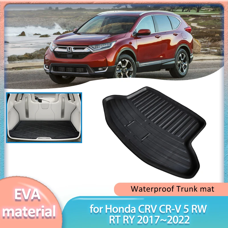 

Коврик в багажник автомобиля для Honda CRV CR-V 5 RW RT RY 2017 ~ 2022 2018, подкладка для багажника, напольный багажник, ковер, водонепроницаемый чехол, аксессуары
