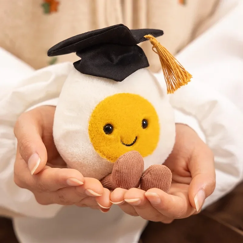 14cm Funny Soft Boiled Egg Doctor/Groom/Bride'S Egg Plush Doll Cartoon Cute Baby Appease Toy Creative Graduation Birthday Gift