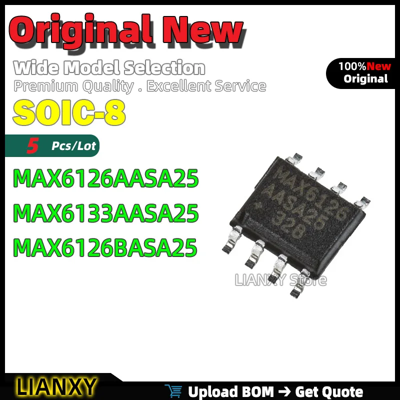 

5 шт. SOIC-8 MAX6126AASA25 MAX6133AASA25 MAX6126BASA25 опорное напряжение новый оригинальный