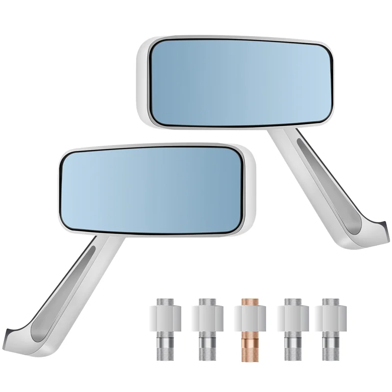 

Motorcycle Rearview Mirrors Chrome 8/10Mm For Honda Suzuki -AD39