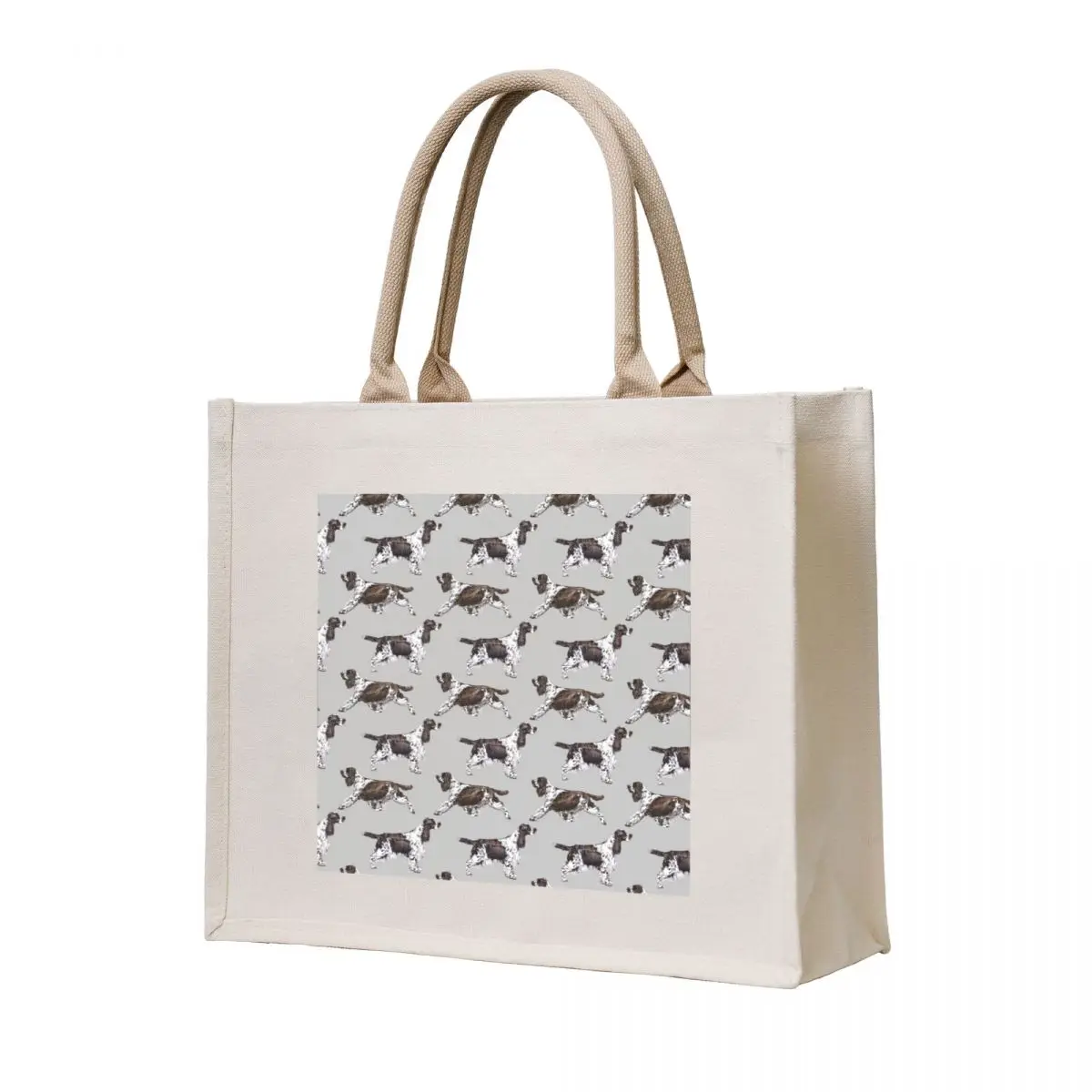 

Springer Spaniel - Repeat Pattern Tote Bag Beach bag Women's shopper bag canvas tote bags