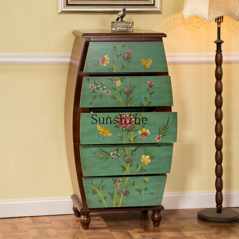 

American retro painted cabinets, bedroom storage lockers