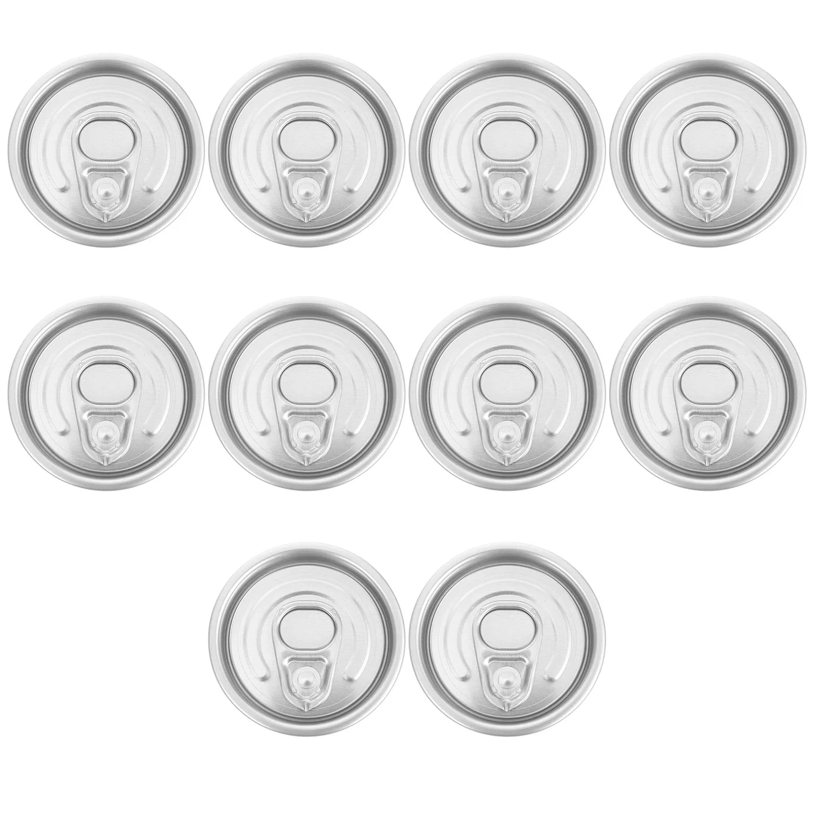 

10pcs Aluminum Easy Open Lid Full Open Sealing For Beer Soda Beverage Cans Wide Mouth Can Lid Covers Pulling Ring Protector