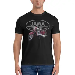 Motorcycle Men's T Shirt Jawa Moto Creative Tees Short Sleeve Crewneck T-Shirts Cotton Adult Tops