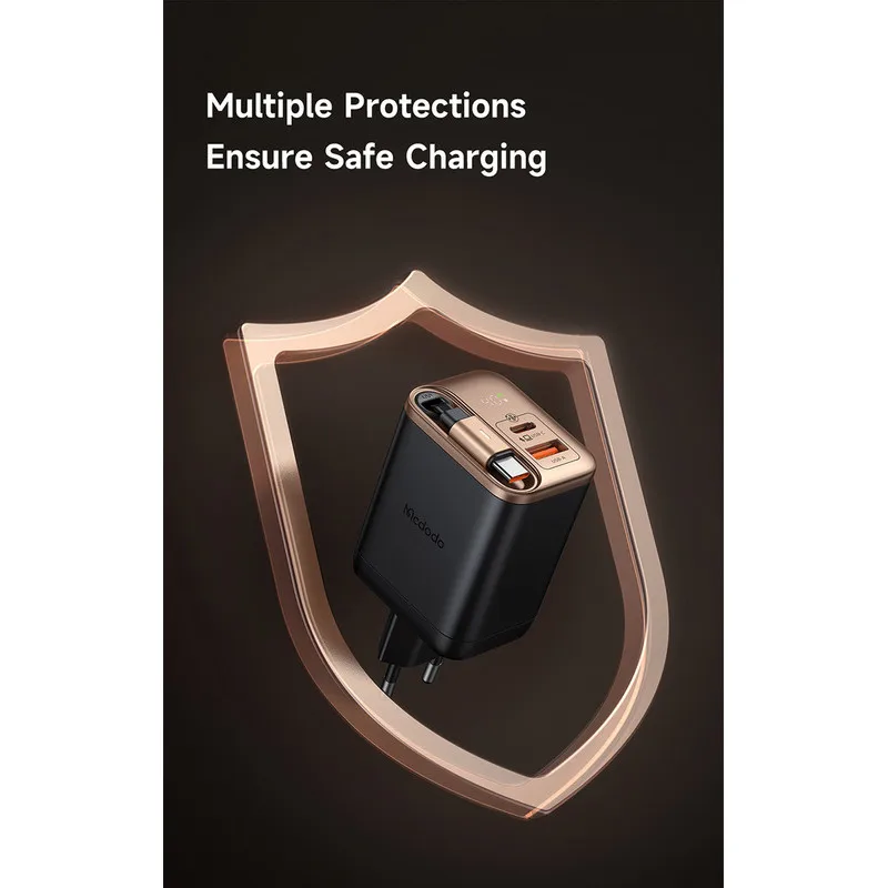 Maiduoduo 40W شاشة ديجيتال مدمجة GaN شاحن الهاتف المحمول دفتر شحن سريع شحن قياسي أوروبي وبريطاني