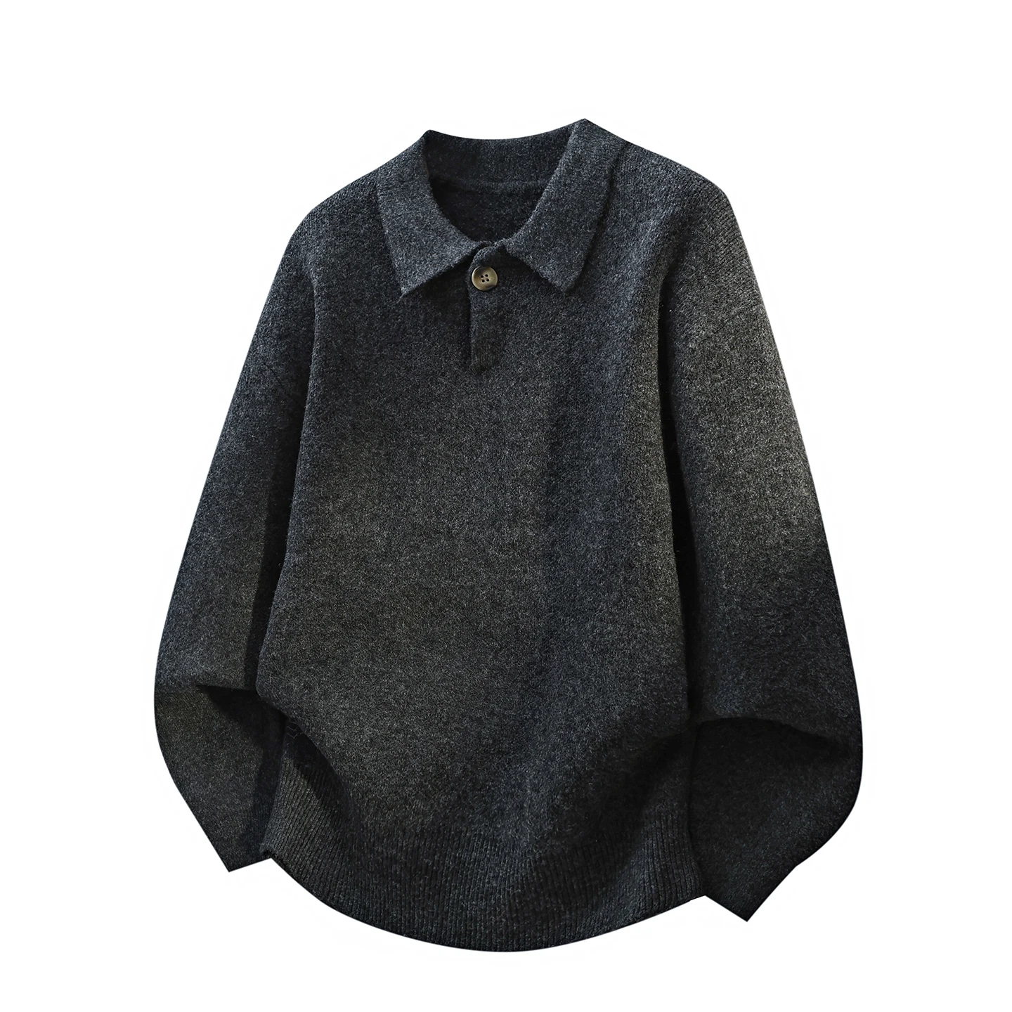 

Мужской вязаный свитер Laid-ba Sle: свободный крой, премиум-качество, шерсть, американский воротник, базовый вязаный джемпер для зимы