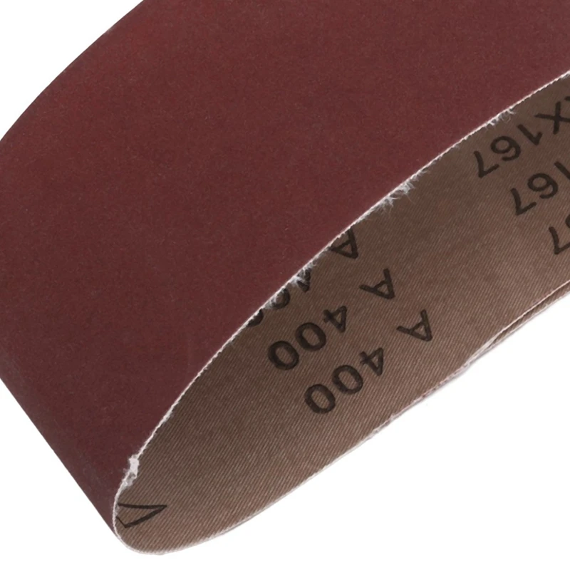 A21I-3X21 Inches(75X533mm) Aluminum Oxide Sanding Belt 15 Pack Sanding Belts ( 80 120 180 240 400 Grits) For Belt Sander